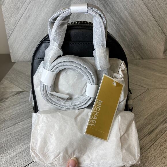 Michael Kors Black Jaycee Convertible Backpack MK Signature Crossbody XS Mini - Picture 6 of 16